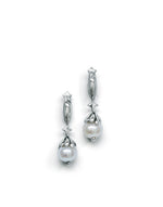 PEARL FLORAL Ohrstecker Perle silber