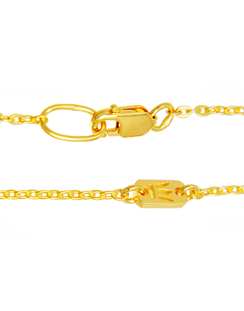 Feine Ankerkette Halskette gold