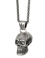 Anhänger Voodoo King Skull Sterling Silber antik -EINS BERLIN- 3/4 Ansicht